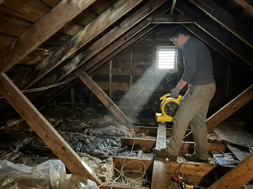 attic-water-damage-drying-proc-007 — frequently asked questions, Emergency Water Extraction & 24/7 Flood Response in Hopewel…